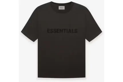 Fear Of God Essentials 3D Silicon Applique Boxy T-Shirt - Weathered Black