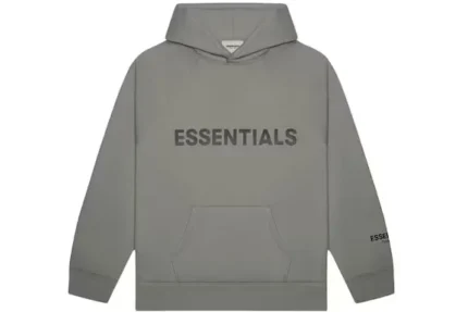 Fear Of God Essentials 3D Silicon Applique Pullover Hoodie - Charcoal