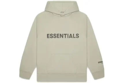 Fear Of God Essentials 3D Silicon Applique Pullover Hoodie - Moss
